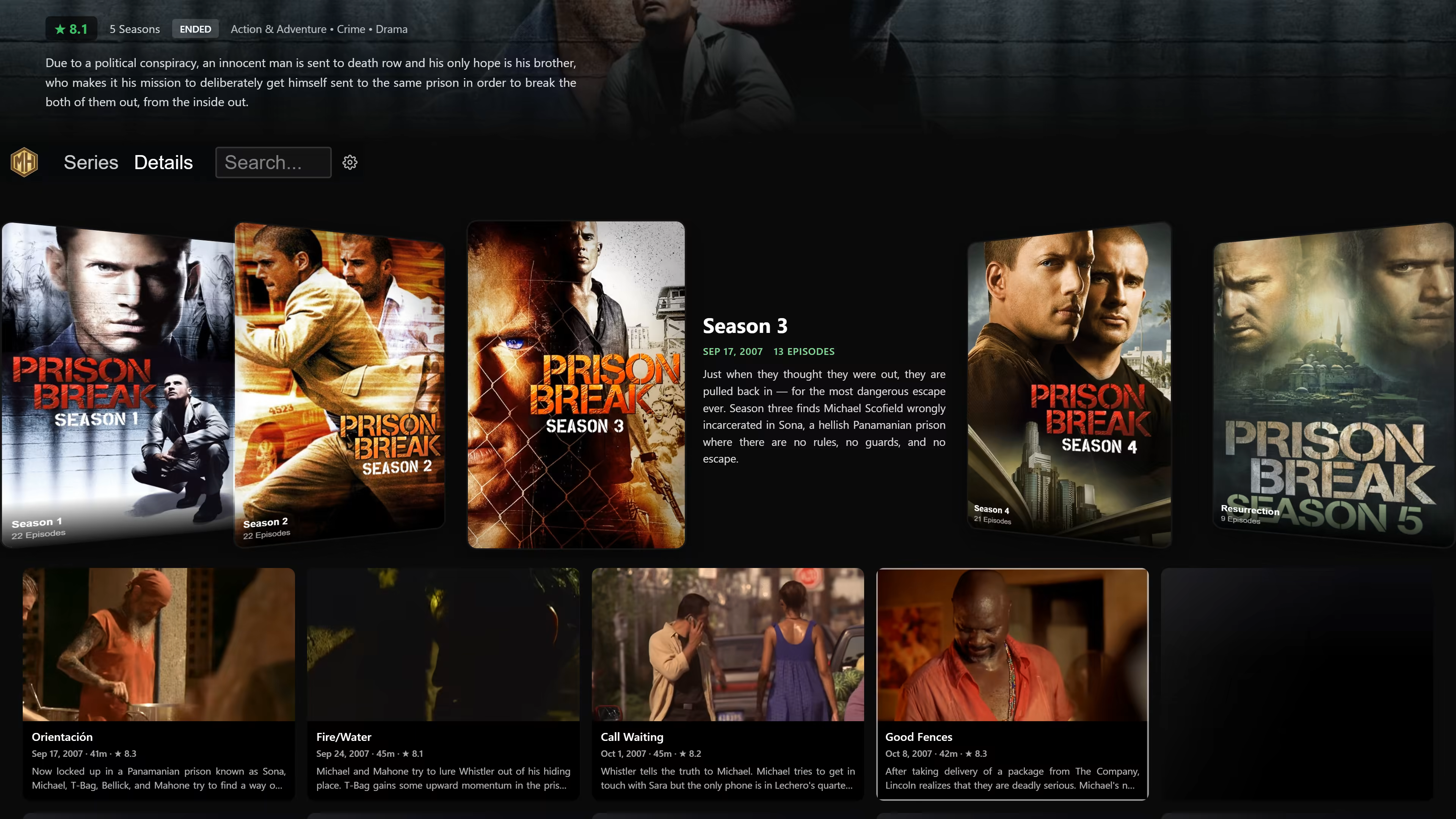 Series view